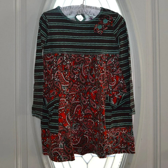 J KHAKI Girls Striped Western Tunic Dress Size 6 - Picture 1 of 4